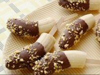 Chocolate-coated Banana Pops