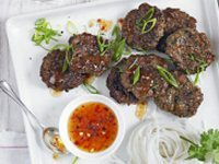 Pork Patties With Sweet Chilli And Noodles Recipe