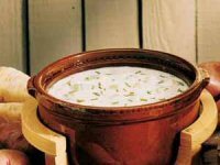 Potato Soup with Chives and Soured Cream