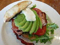 Bacon and King Scallop Open Sandwich