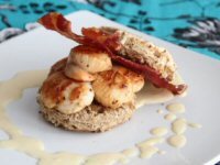 Bacon and King Scallop Open Sandwich Recipe Bacon and King Scallop Open Sandwich Recipe