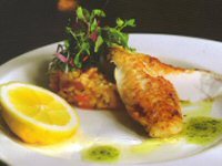 Butter Roasted Monkfish Tail with Sweet Pepper Risotto Recipe