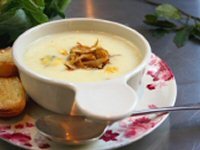 Cauliflower Soup with Melted Stilton<br> &Caramelised Onions