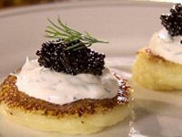 Crisp Potato Cakes with Goats Cheese and Caviar Crisp Potato Cakes with Goats Cheese and Caviar