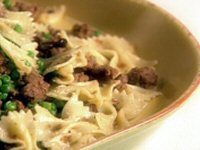 Farfalle with Turkey Sausage, Mushrooms & Peas Farfalle with Turkey Sausage, Mushrooms & Peas