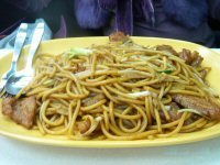 Fried Spaghetti and Pork