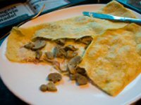 Mushroom and Garlic Pancakes (Crêpes) Recipe