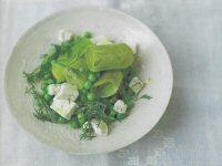 Olive Oil Braised Leeks & Peas with Feta and Dill Recipe