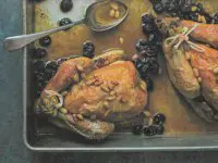 Poussins with Sherry, Raisins, and Pine Nuts Recipe