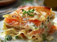 Smoked Salmon, Leek & Goat's Cheese Lasagne Recipe Smoked Salmon, Leek & Goat's Cheese Lasagne Recipe