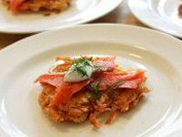 Smoked Salmon on Potato Pancakes Smoked Salmon on Potato Pancakes