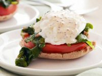 Spinach and Tomato Eggs Benedict Spinach and Tomato Eggs Benedict