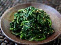 Spinach with Sesame and Garlic Recipe