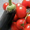 Aubergine (Eggplant) and Tomatoes