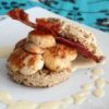 Bacon and King Scallop Open Sandwich