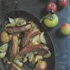 Baked Sausages with Apples, Raisins & Cider
