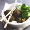 Beef Meatballs with Spinach
