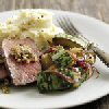 Beef Mini Roast with Walnut and Parsley Pesto