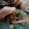 Chicken Liver and Mushrooms on Ciabatta