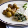 Cod Croisettes with Baked New Potatoes