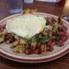 Corned Beef and Bacon Hash with Fried Egg