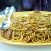 Fried Spaghetti and Pork