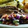 Madras-Style Lamb Leg Steaks with Red Onions & Coriander