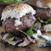 Mini Manx Beef Burgers with Blue Cheese