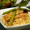 Pan Fried Salmon with Spaghettini Pesto