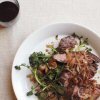 Skirt Steak With Shallots and Sautéed Watercress