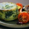 Spinach and Feta Rounds with Greek Tomato Salad