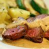 Steak with Mustard Cream Sauce